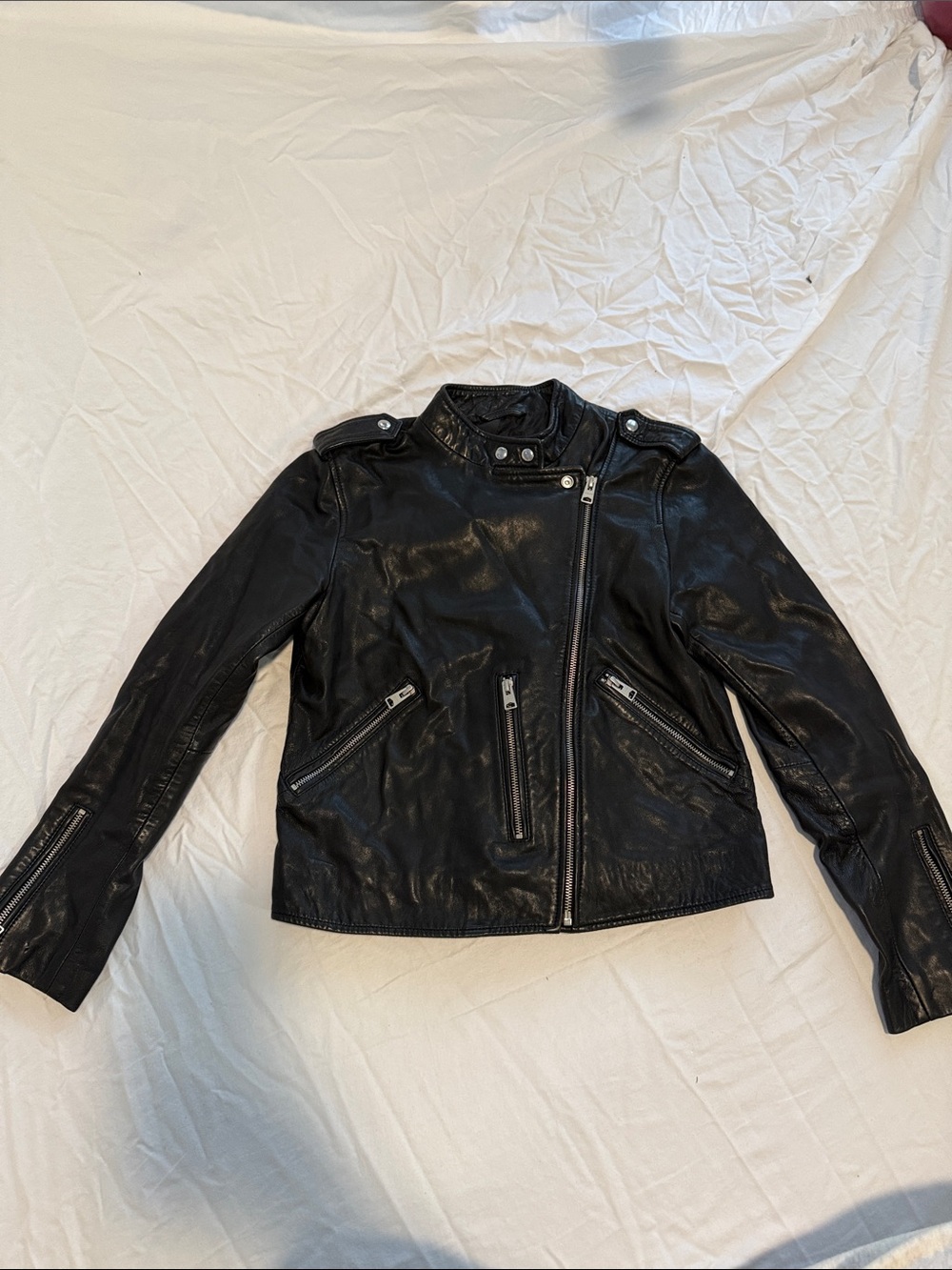 All saints leather jacket